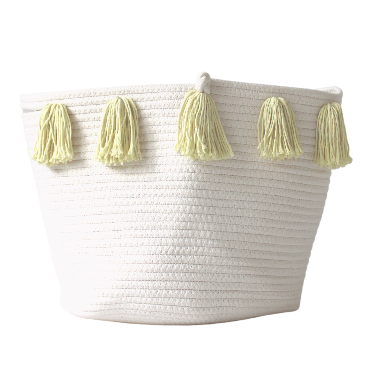 Buttercream Tassel Basket - Large