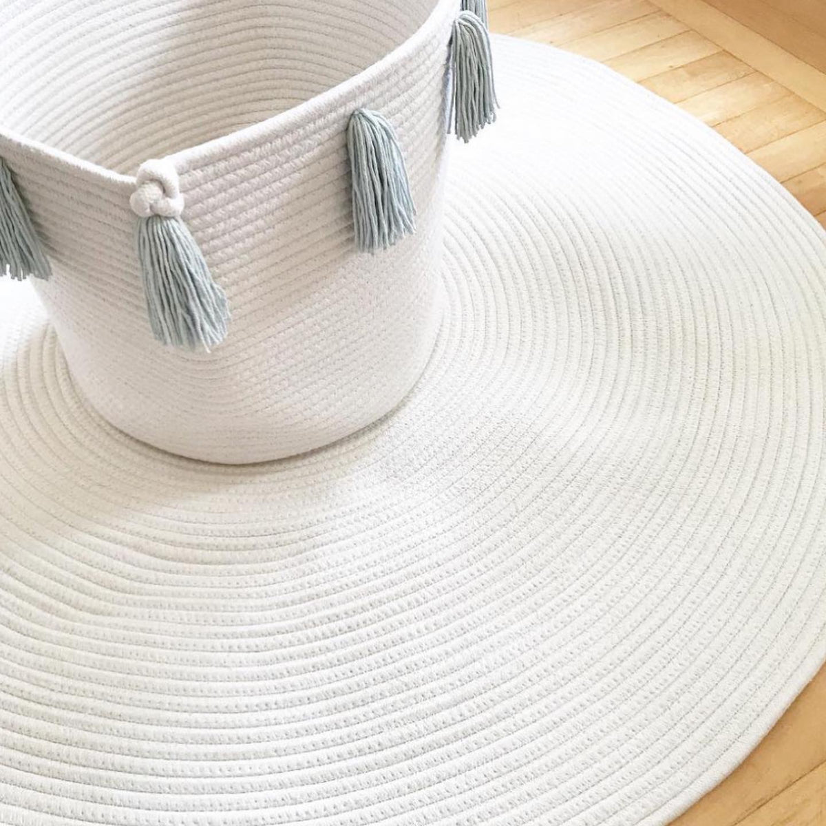 Natural Rope Round Rug 3.5d Twig and Tassel