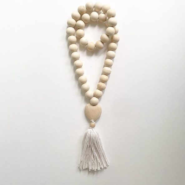 ‘Love’ Beads - Whitewash