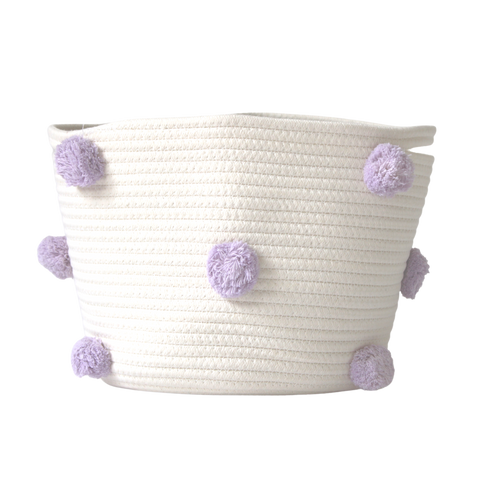 Lilac Pom Basket - Medium